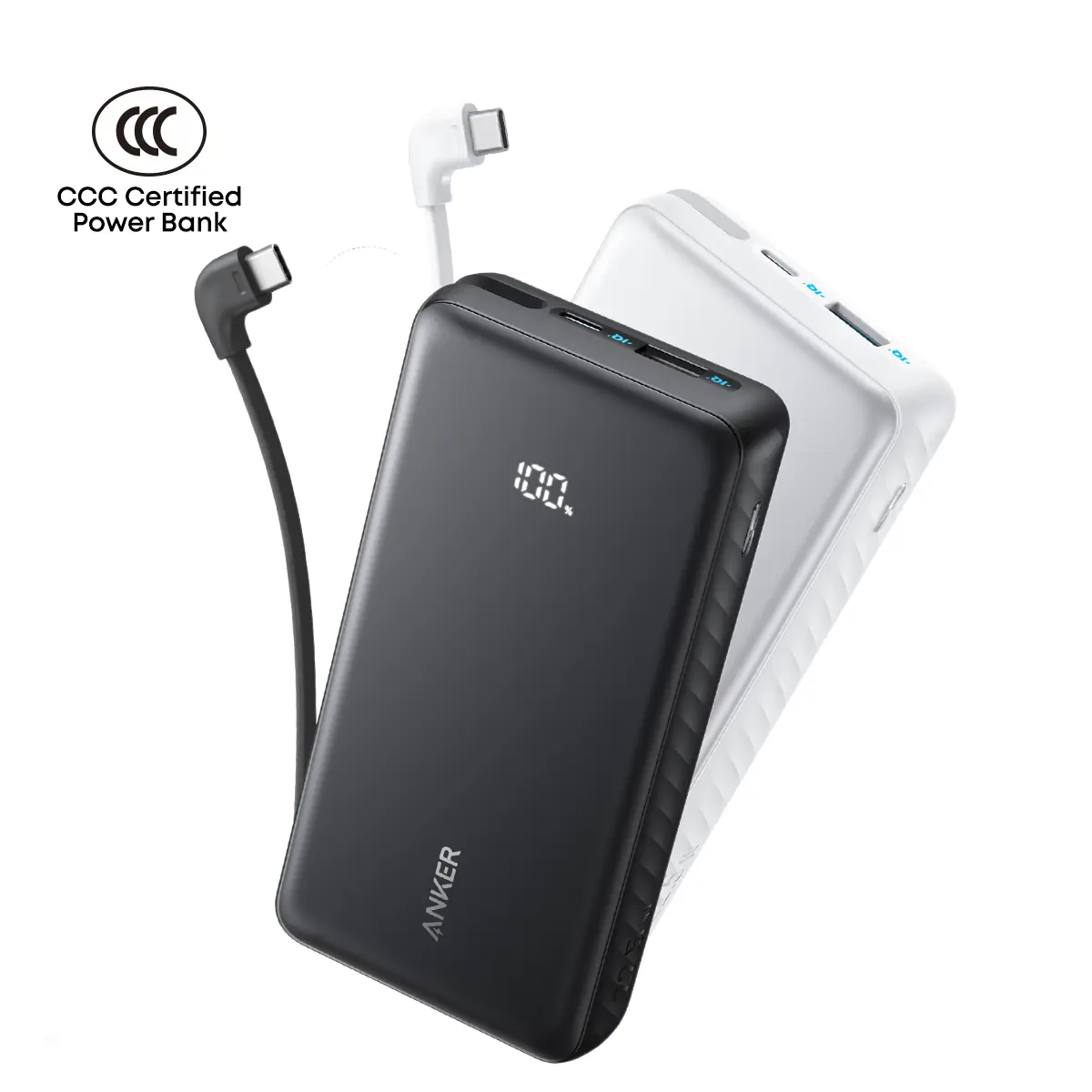 Anker Zolo Powerbank 20000mAh 22.5W Fast Charging câble USB-C intégré A110E