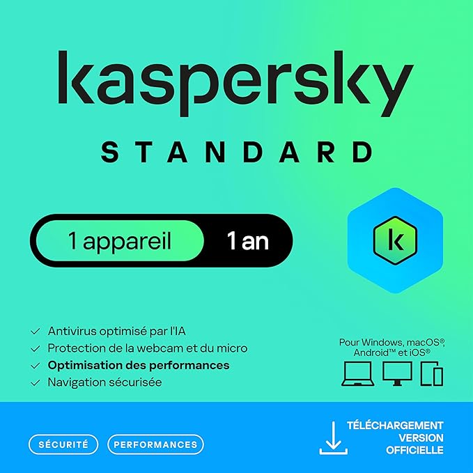Kaspersky Standard 1 Appareil / 1 An