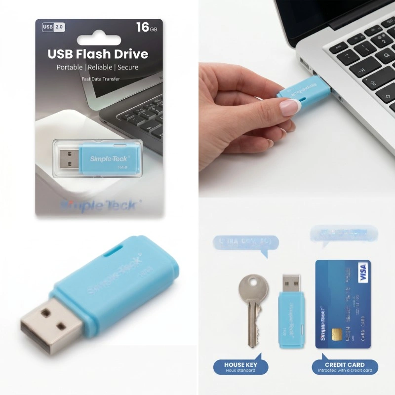 FLASH DISQUE SIMPLE TECK 4GO USB 2.0