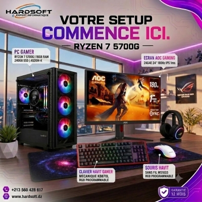 SETUP GAMING RYZEN 7 5700G PACK 3