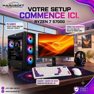 SETUP GAMING RYZEN 7 5700G PACK 2