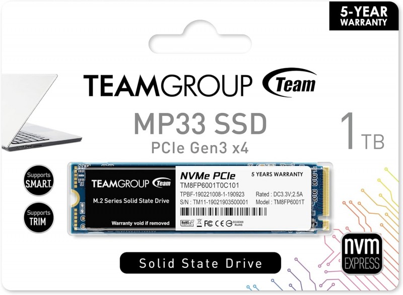 TEAMGROUP MP33 1TO M.2 NVME SSD GEN3