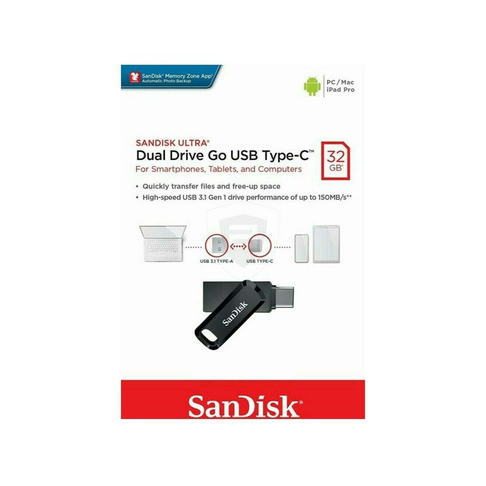 FLASH DISQUE SANDISK ULTRA DUAL DRIVE GO USB-C 32GO
