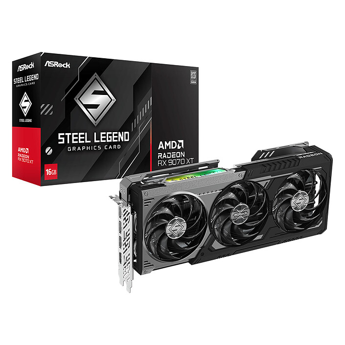 ASROCK AMD RADEON RX 9070 XT STEEL LEGEND 16GO