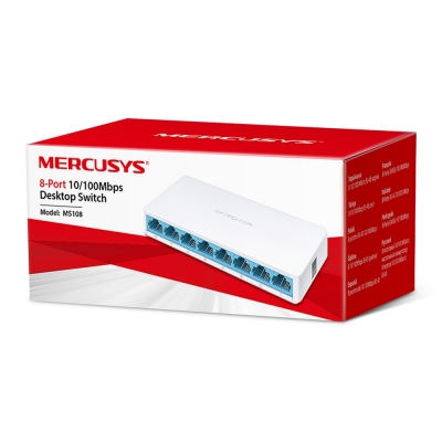 Switch 8 ports 10/100 Mbps â€“ MERCUSYS MS108
