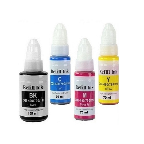 PACK BOUTEILLE D'ENCRE CANON KOANAN GL490 (BK 135ML / C-M-Y 70ML) G2411/G2420