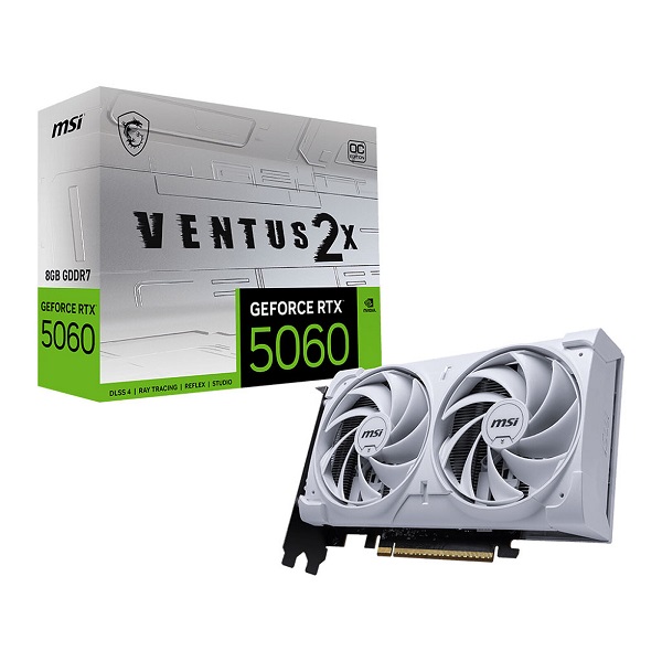 RTX 5060 08GO GDDR7 MSI VENTUS 2X OC WHITE EDITION TVD (SEULE+ 10%)