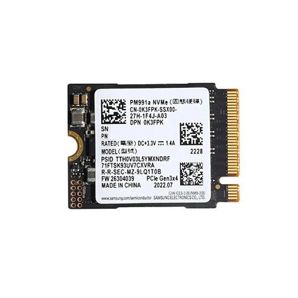 M.2 SAMSUNG PM991A 512GO GEN3 NVME 1.3