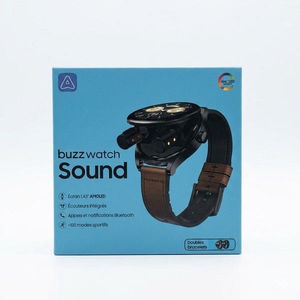 SMART WATCH ACE BUZZ SOUND AMOLED AVEC ECOUTEUR ET DOUBLE BRACELETS