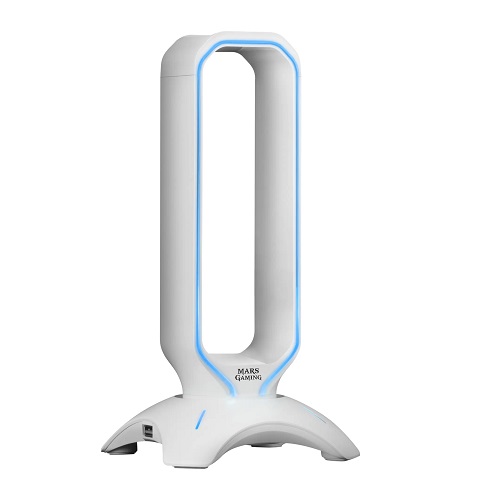SUPPORT CASQUE MARS GAMING 2 IN 1 MHHX WHITE RGB