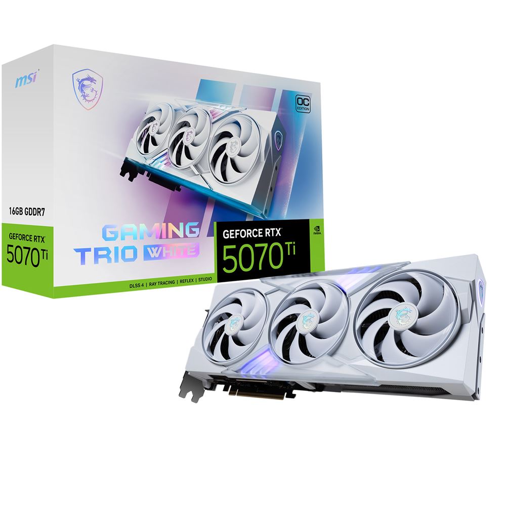 RTX 5070TI MSI GAMING TRIO OC 16GB GDDR7 WHITE