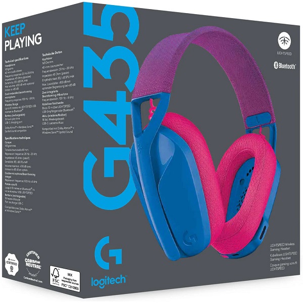 LOGITECH SANS FIL GAMING G435 BLUE&PINK