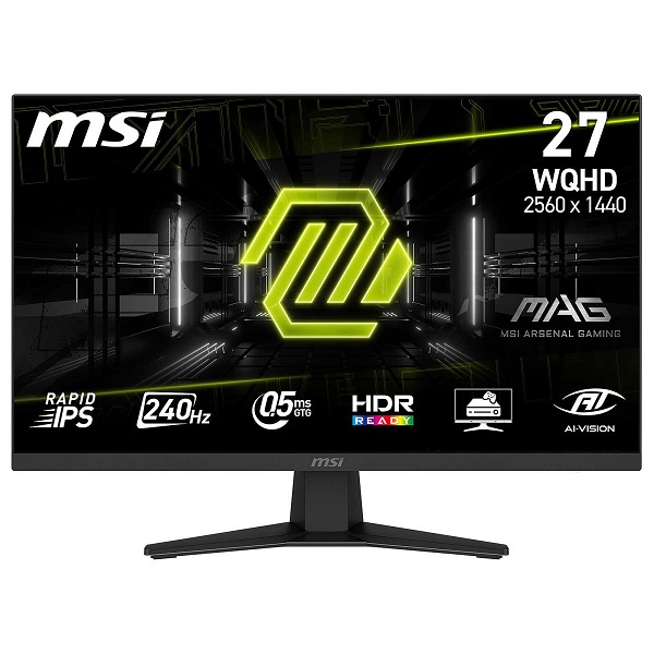 MSI MAG 274QF X24 27" 240HZ WQHD RAPID IPS 0.5MS HDR READY TVD HDMI X2 DP 1