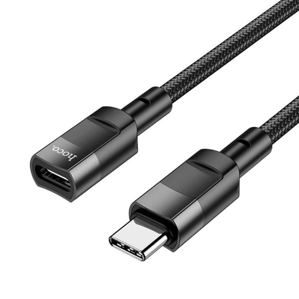 CABLE HOCO 3A U107 TYPE C MALE TO TYPE C FEMALE 1.2M BLACK