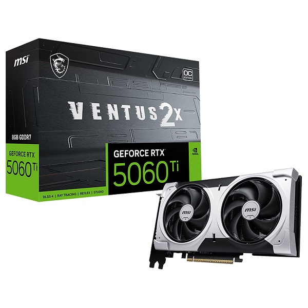 RTX 5060TI 8GO GDDR7 MSI VENTUS 2X OC PLUS TVD (vente seule +5%)