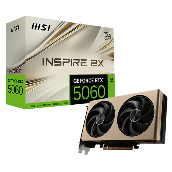 RTX 5060 08GO GDDR7 MSI INSPIRE 2X OC TVD (VENTE SEULE +10%)