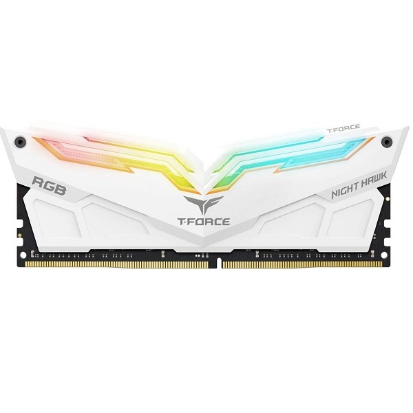 UDIMM DR4 08GO 3600MHZ CL16 TEAM GROUP T-FORCE NIGHT HAWK WHITE RGB