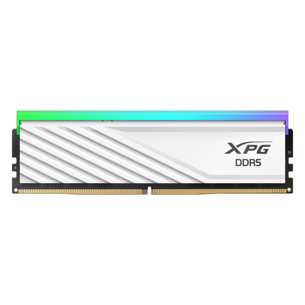 UDIMM DDR5 24GO 6400MHZ CL32 ADATA XPG LANCER BLADE WHITE RGB AX5U6400C3224G-DTLABRWH CONFIG UNIQEMENT