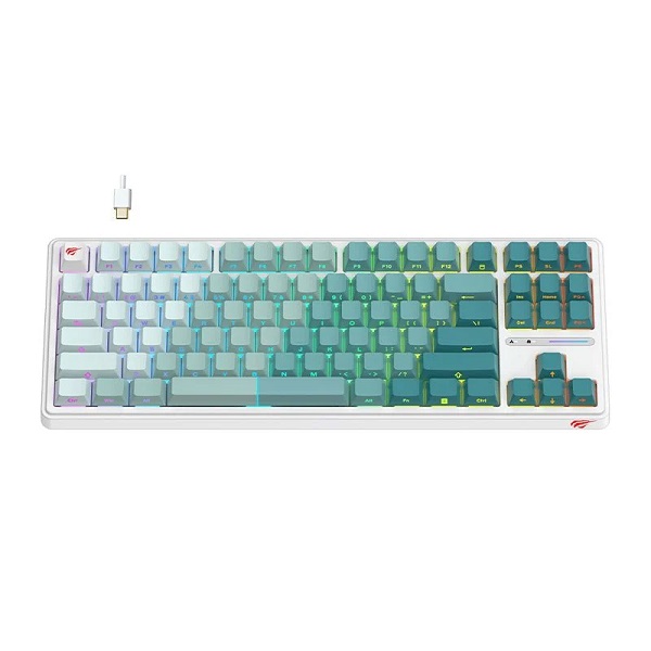 HAVIT MECANIQUE RED SWITCH KB901L RGB WHITE/GREEN