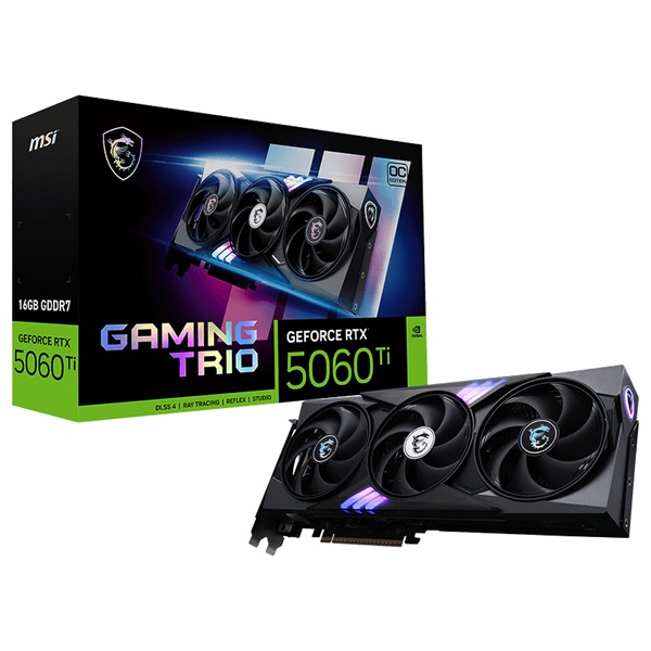 RTX 5060TI MSI 16GB GAMING TRIO OC GDDR7 TVD (vent seule +5%)