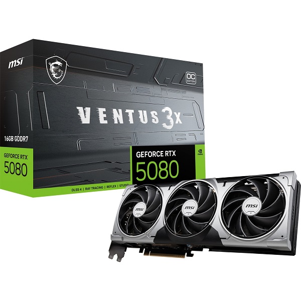 RTX 5080 MSI VENTUS 3X 16GB GDDR7 OC BLACK