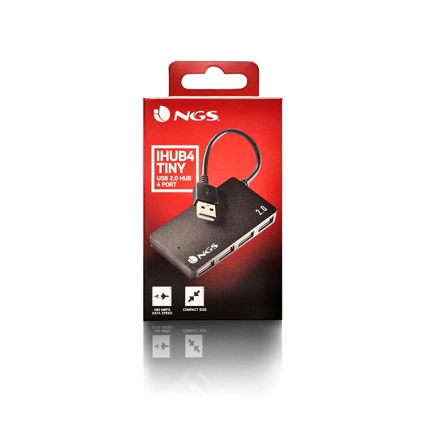 HUB NGS IHUB4 TINY USB 2.0 4 PORTS BLACK