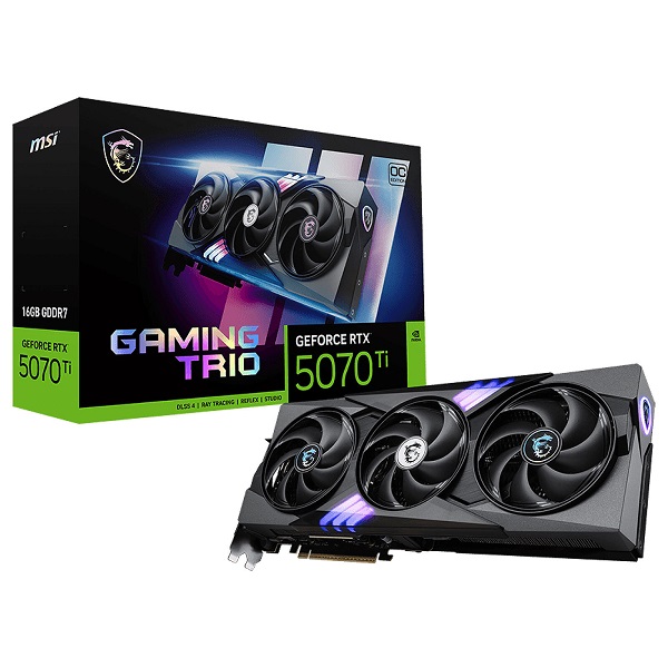 RTX 5070TI MSI GAMING TRIO OC PLUS 16GB GDDR7 BLACK