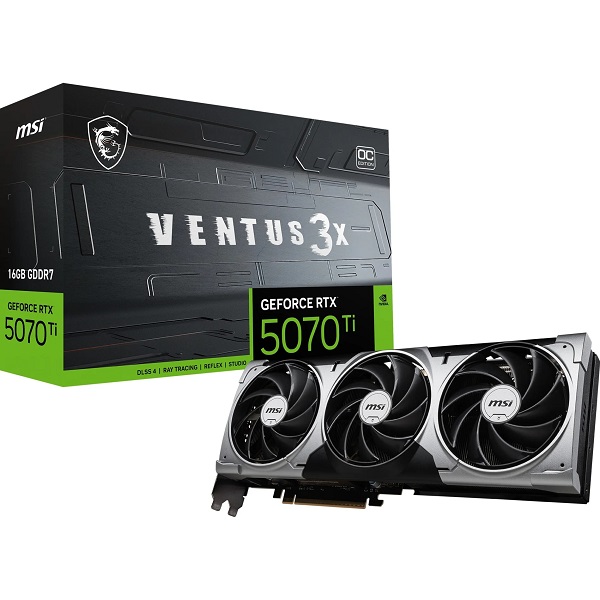 RTX 5070TI MSI VENTUS 3X 16GB GDDR7 OC BLACK