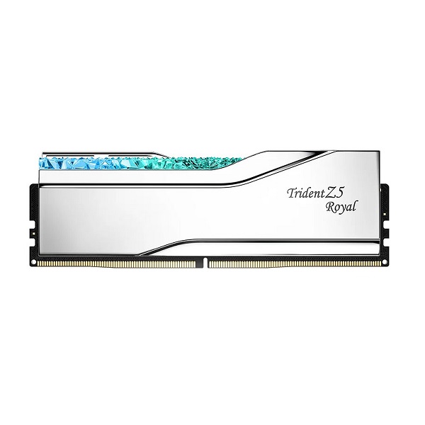 UDIMM DDR5 16GO 6400MHZ CL32 GSKILL TRIDENT Z5 ROYAL ARGB SILVER CONFIG UNIQEMENT