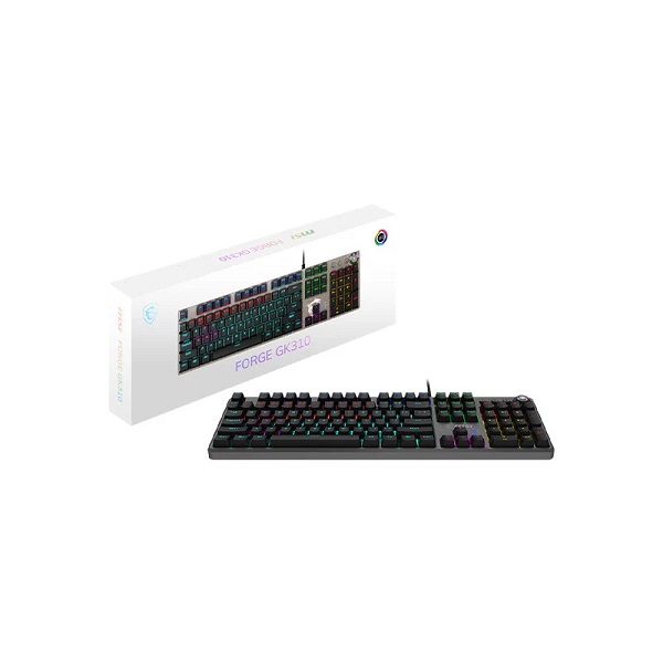 MSI FORGE GK310 GAMING RGB RED SWITCH BLACK