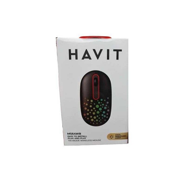 HAVIT MS64WB RECHARGEABLE 2.4GZ + BLUETOUTH + CABLE TRI-MODE /BLACK RGB