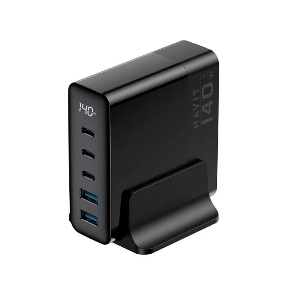 HAVIT HV-UCLE004 GAN 140W 02 USB+03 TYPE-C