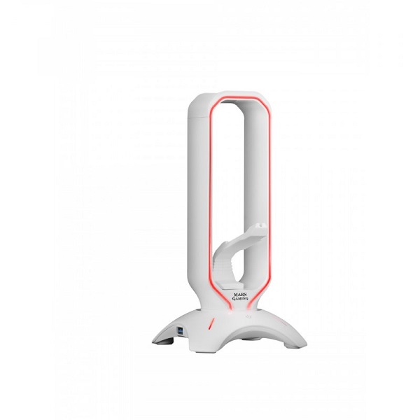 SUPPORT CASQUE MARS GAMING 3 in1 MHHPRO WHITE DIGITAL CONTROL RGB