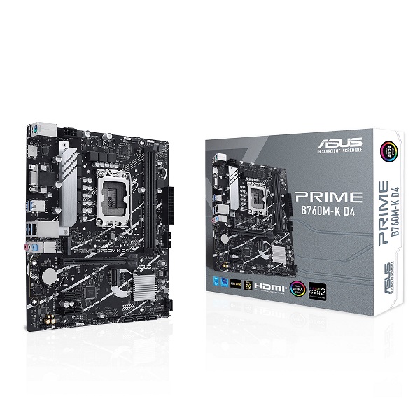 ASUS PRIME B760M-K D4 PCIe 4.0 VGA,HDMI,USB3.2
