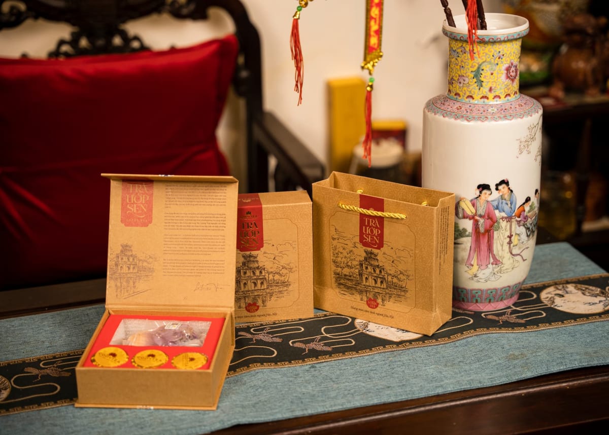 Trà ướp sen Hồ Tây Fast Tea Organic (hộp 10 viên) - 1