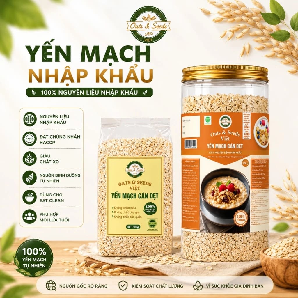 Yến Mạch cán vỡ/cán dẹt (lon 500g) - 1