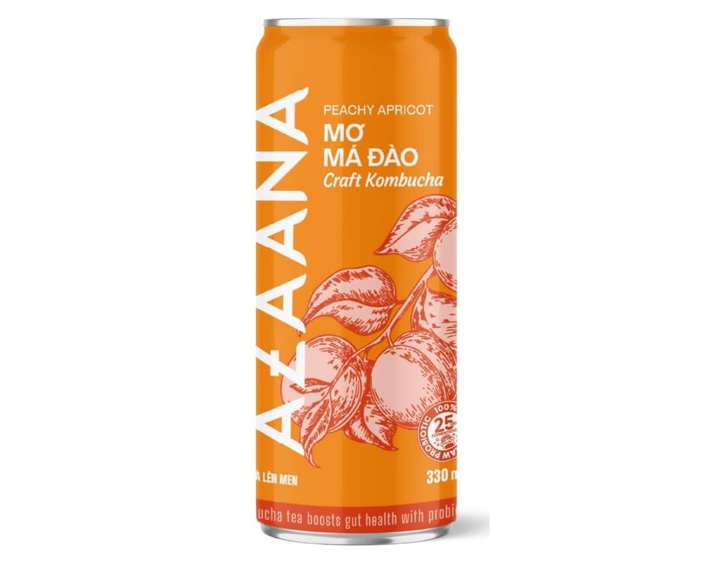 Trà Craft Kombucha Vị Mơ Má Đào (lon 330 ml) - 1