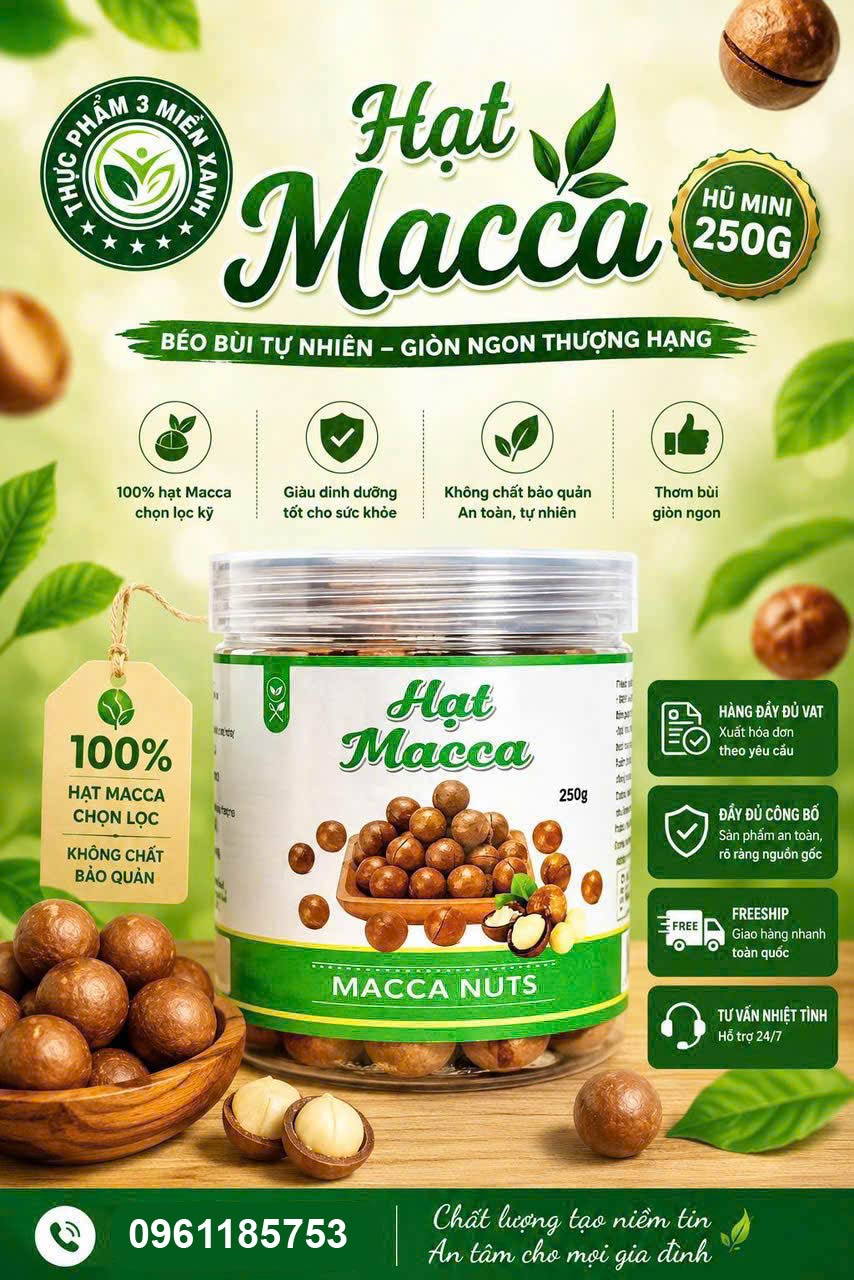 Hạt Macca MINI (hộp 250g) - 1