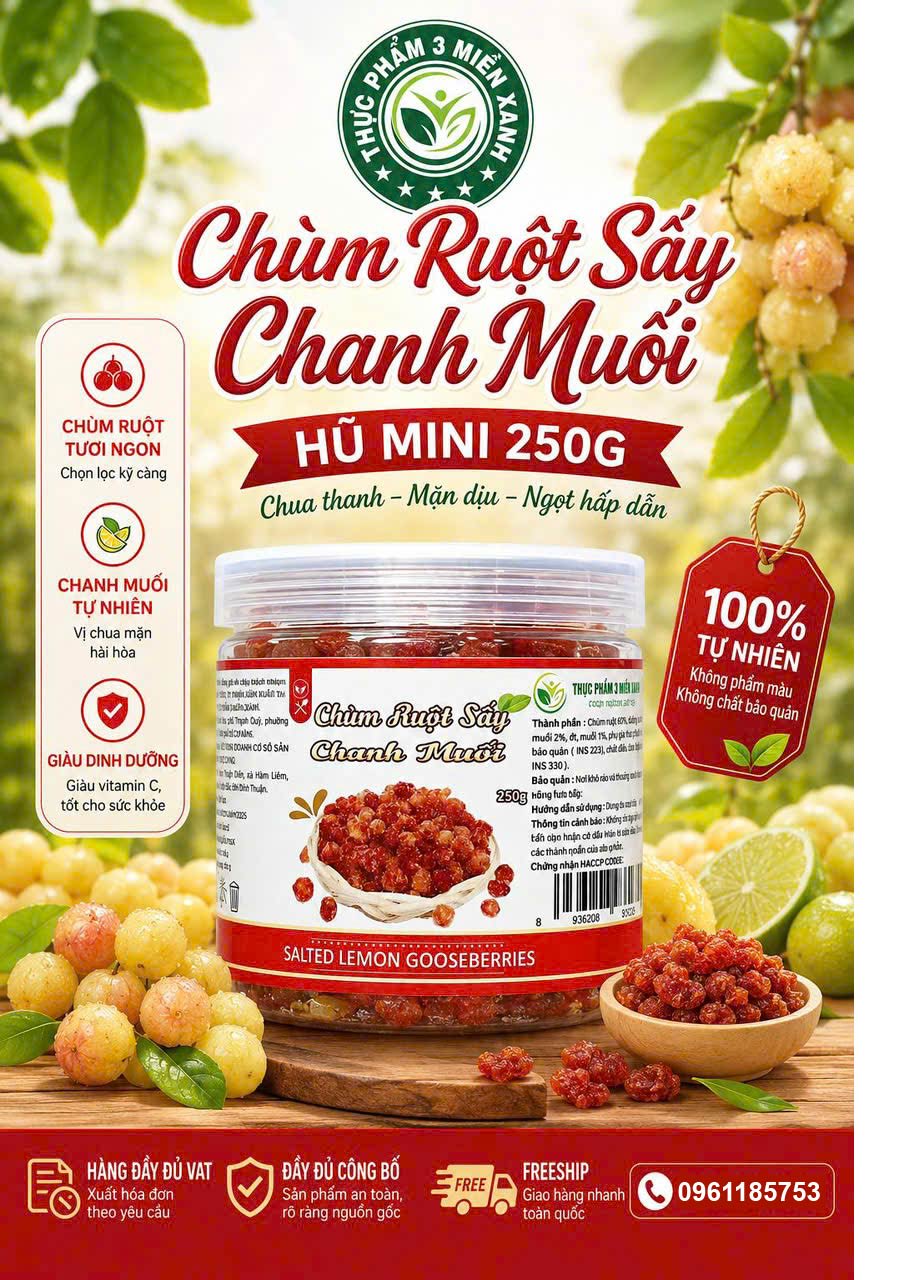 Chùm ruột chanh muối (hộp 500g) - 1