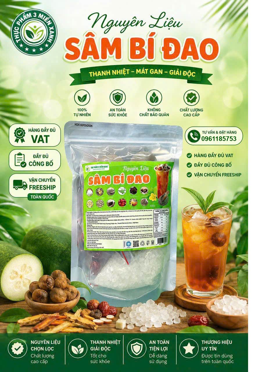 Nguyên liệu sâm bí đao (túi zip 400g) - 1