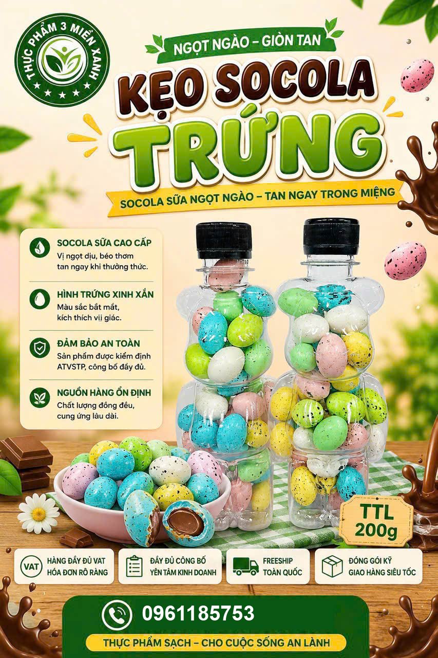 Kẹo socola trứng (hộp 200g) - 1