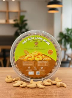Hạt điều vỏ lụa rang muối - Hộp 500g thumbnail 1