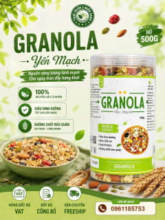 Granola Yến Mạch (hộp 500g) thumbnail 2