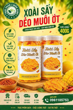 Chewy Dried Mango with Chili Salt (400g Plastic Jar) thumbnail 1