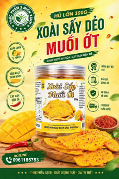 Xoài Sấy Dẻo Muối Ớt (hộp 300g) thumbnail 1