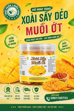 Xoài Sấy Dẻo Muối Ớt (hộp 150g) thumbnail 2