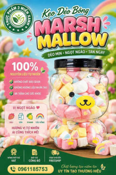 Kẹo dẻo bông Marshmallow (hộp 270g) thumbnail 1
