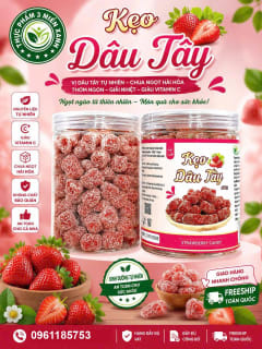 Kẹo dâu tây (hộp 500g) thumbnail 2