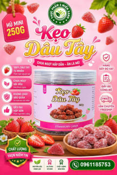 Kẹo dâu tây (hộp 250g) thumbnail 2