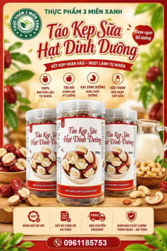 Táo kẹp sữa hạt dinh dưỡng (hộp 250g) thumbnail 2